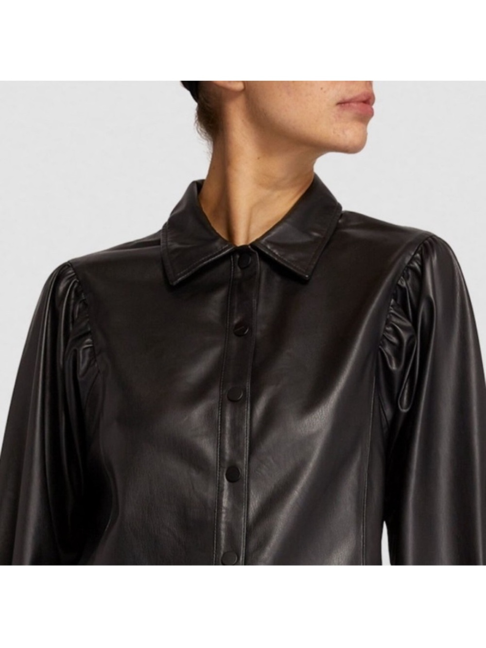 All Saints black vegan Bella shirt